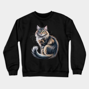 Origami Art British Longhair Cat Highland Straight Crewneck Sweatshirt